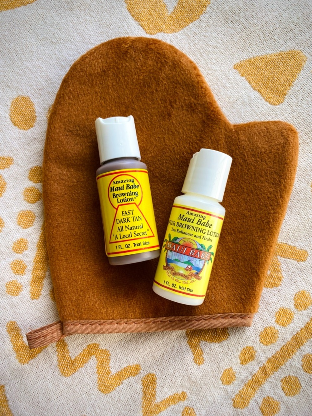 Maui Babe Browning Lotions Travel Set - 1 oz with Tanning Mitt